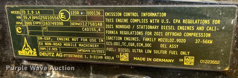 image for item OG9894 2022 Vermeer  BC1000XL wood chipper