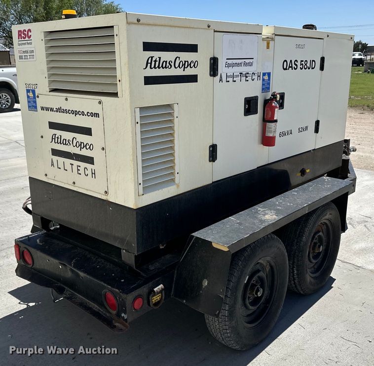 image for item OI9070 2004 Atlas Copco QAS 58JD generator