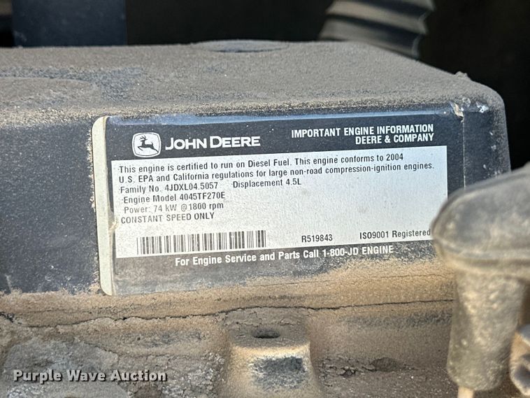 image for item OI9070 2004 Atlas Copco QAS 58JD generator