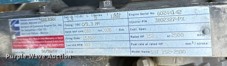 image for item OM9479 1996 International  4900  drilling rig truck