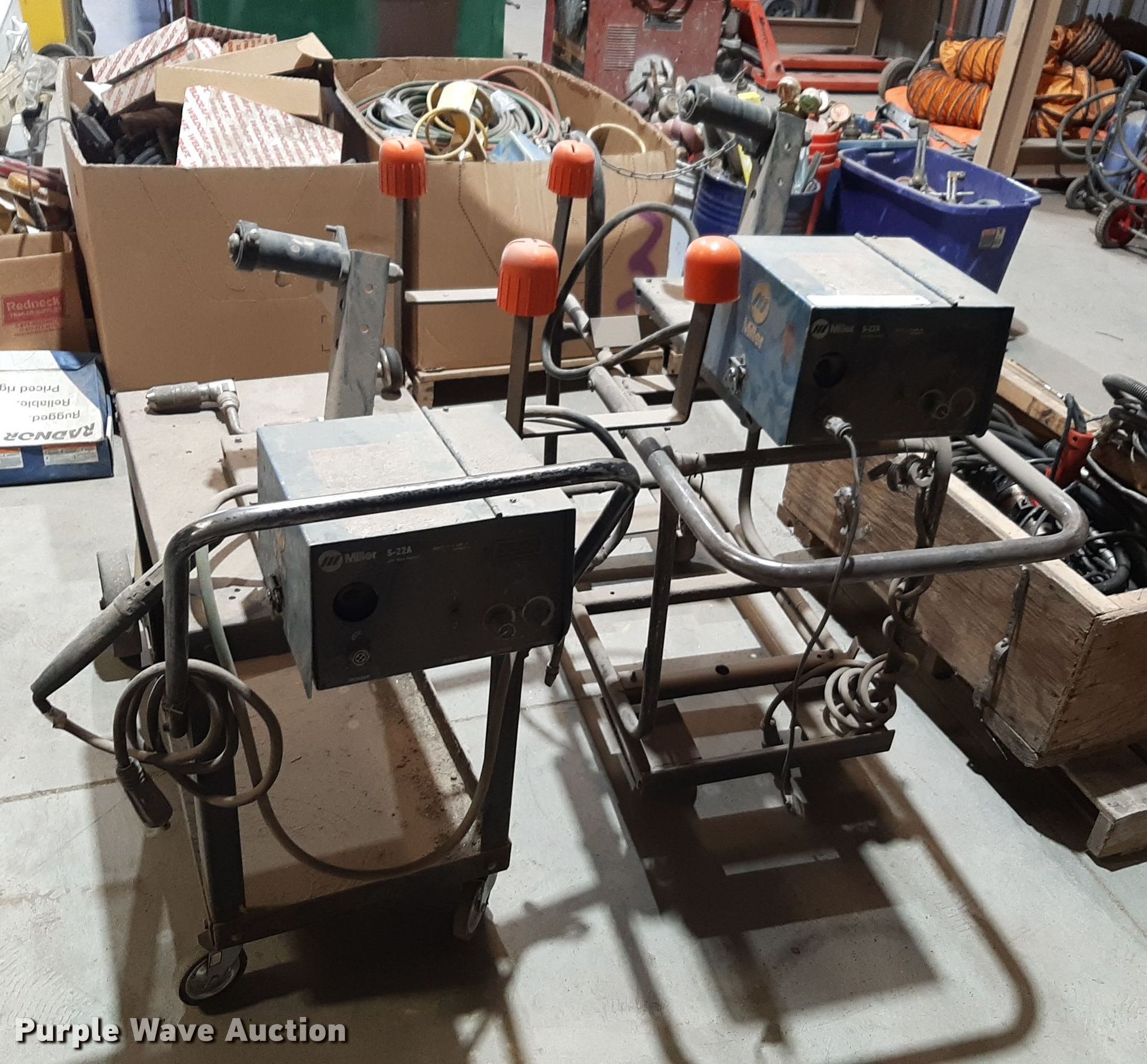 (2) Miller S22A wire feeders in Wichita, KS Item NV9077 for sale