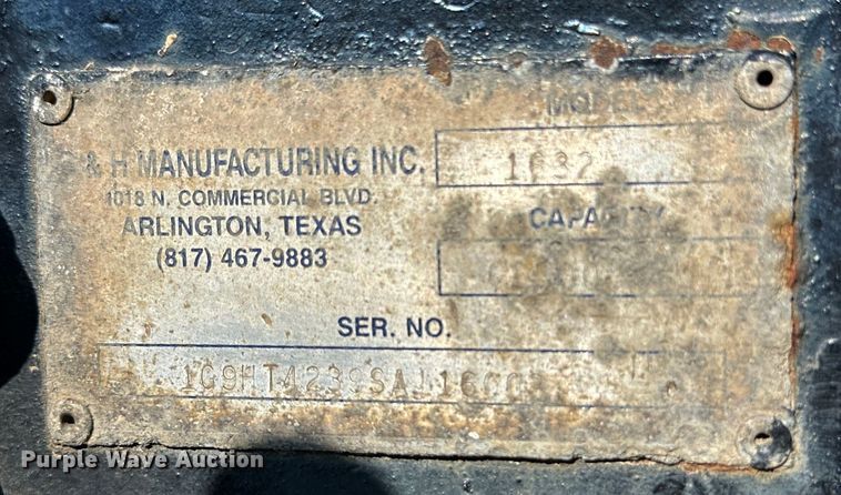 image for item DG4378 1995 G&H Manufacturing  roll-off container trailer