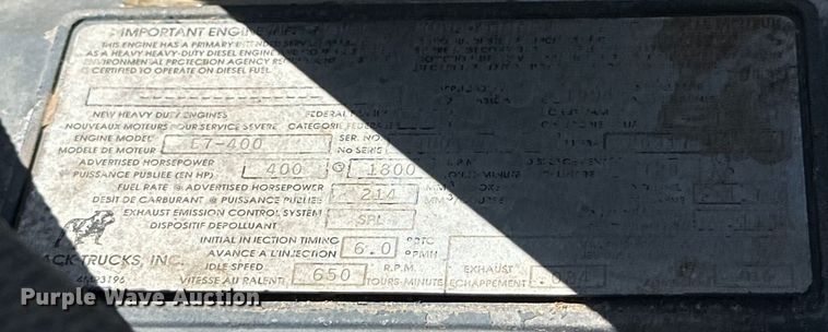 image for item DG4387 1995 Mack semi truck