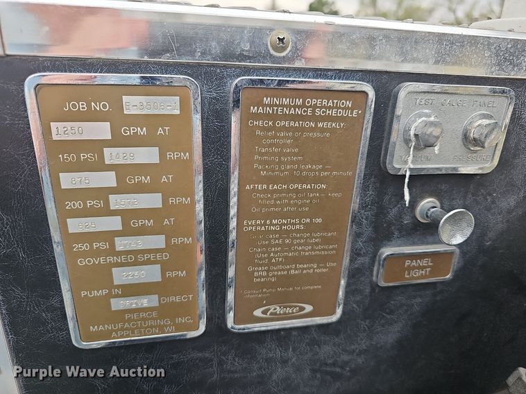 image for item DM1585 1987 Pierce fire truck