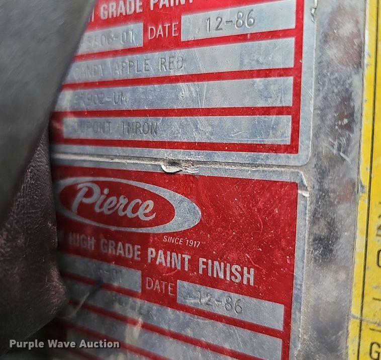 image for item DM1585 1987 Pierce fire truck