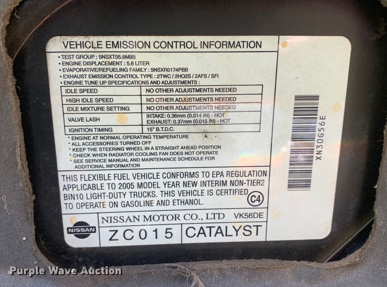 image for item DM7832 2005 Nissan  Titan King Cab pickup truck