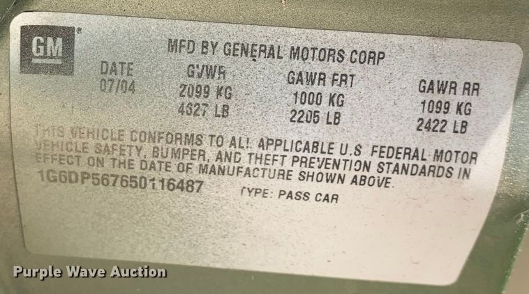 image for item DM7833 2005 Cadillac CTS 