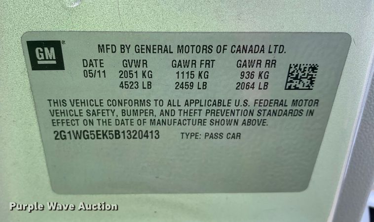 image for item DM7835 2011 Chevrolet Impala LT 
