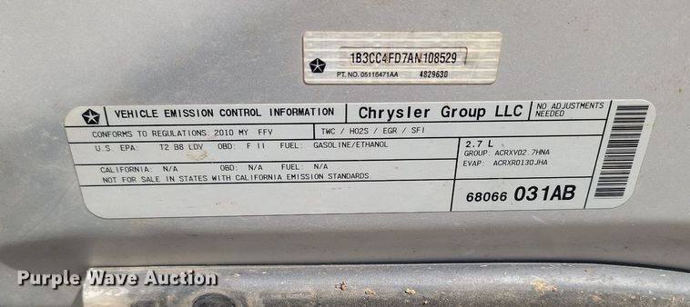 image for item DP3543 2010 Dodge  Avenger SXT 