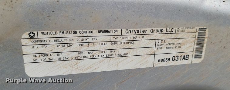 image for item DP3544 2010 Dodge  Avenger SXT 