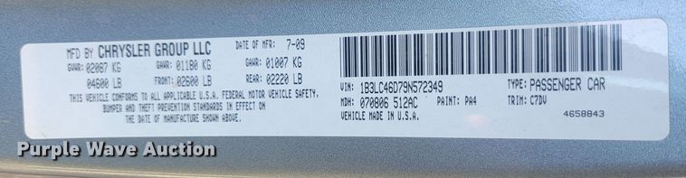 image for item DP3545 2009 Dodge Avenger SXT 