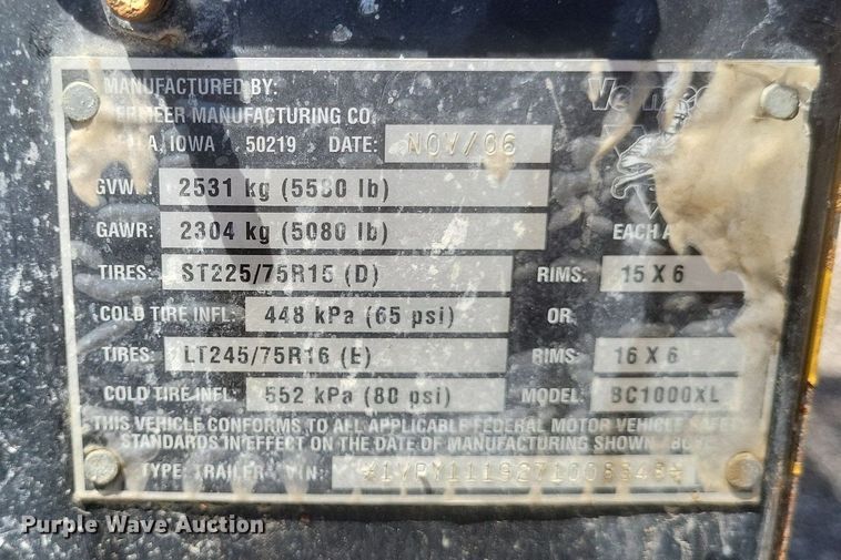 image for item DR4763 2007 Vermeer  BC1000XL wood chipper