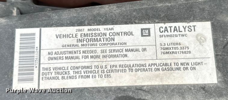 image for item EH6735 2007 Chevrolet Silverado 1500 Ext. Cab pickup truck