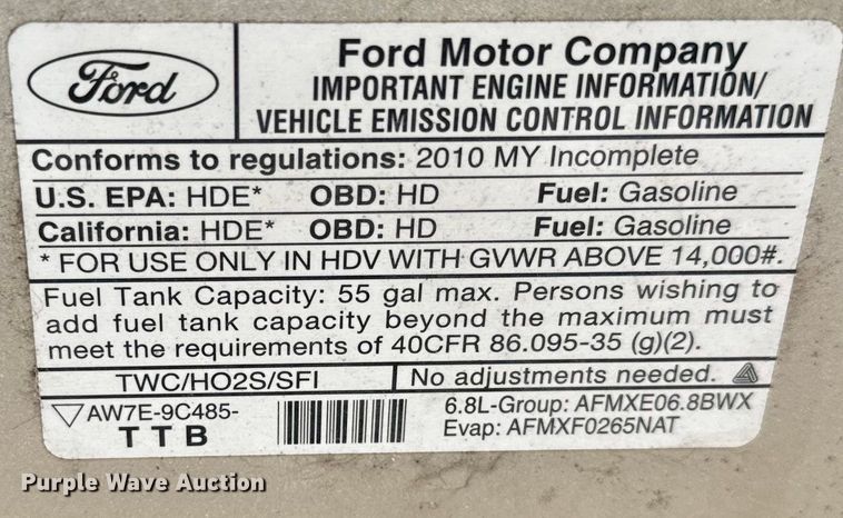image for item EJ2679 2010 Ford E450 shuttle bus