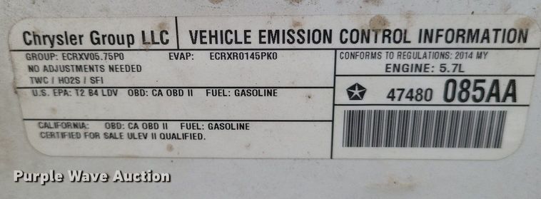 image for item EJ7971 2014 Dodge Charger Police 