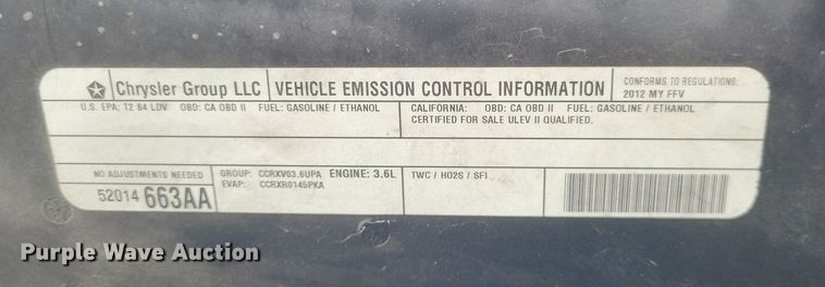 image for item EJ7975 2012 Dodge Charger Police 