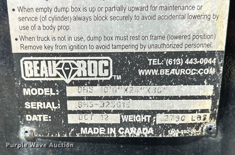 image for item EK4544 2013 International 7400 SBA dump truck