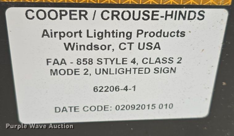 image for item EK5865 (9) Cooper Crouse-Hinds airfield signs