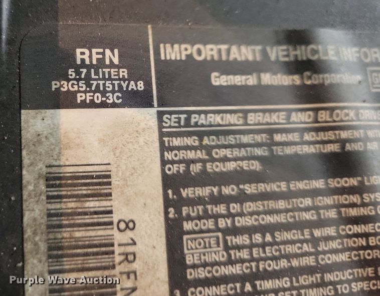 image for item KB9089 1993 GMC Sierra 1500 Club Cab pickup truck