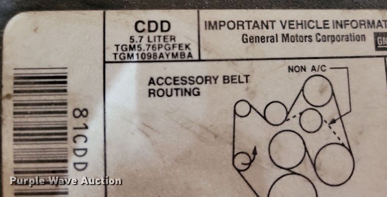 image for item KB9093 1996 Chevrolet  C2500 pickup truck