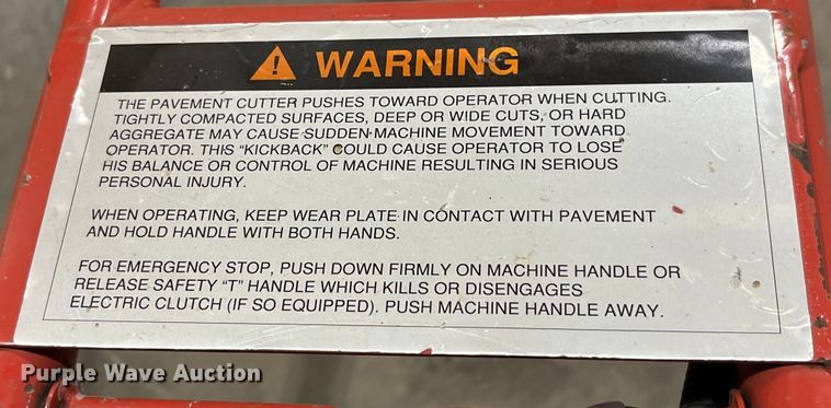 image for item LD9456 Crafco 200 pavement cutter