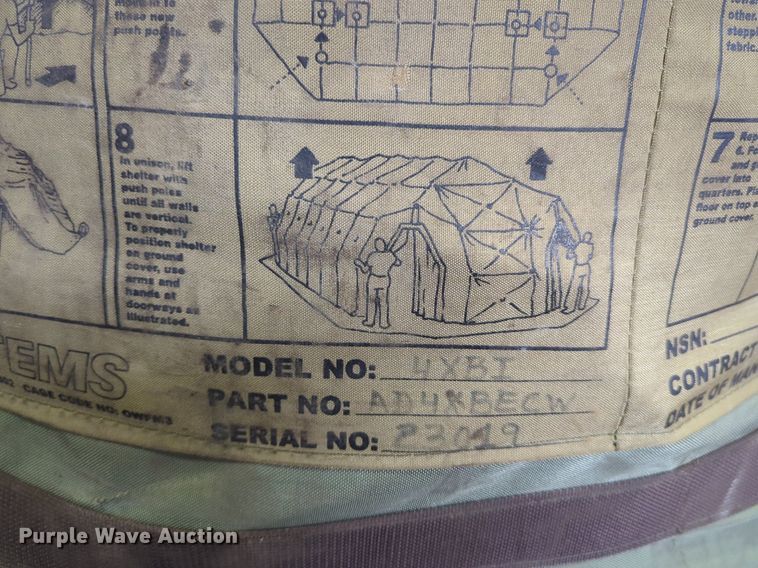 image for item LY9533 DHS Systems 4XBI  decon shelter popup tent kit