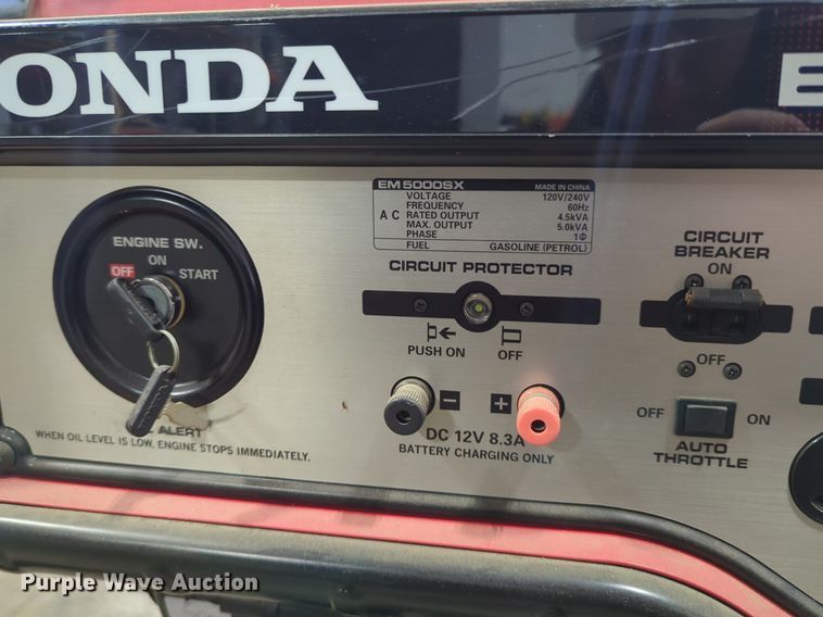 image for item LY9541 Honda EM5000SX generator