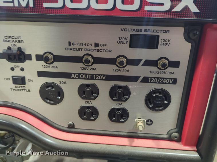 image for item LY9541 Honda EM5000SX generator