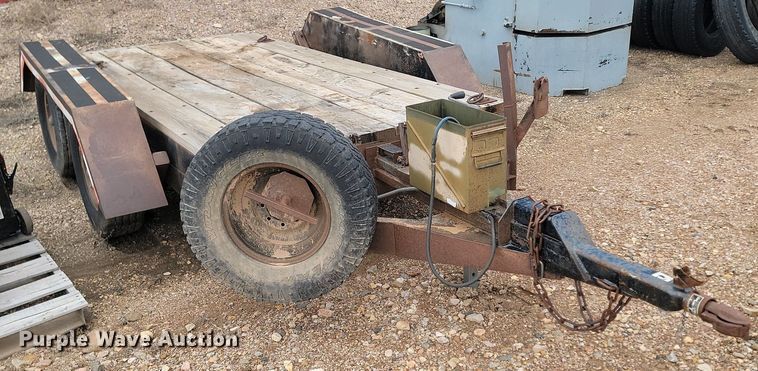 image for item ME9720 1993 Shop built  tilt deck equipment trailer