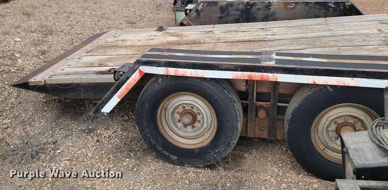 image for item ME9720 1993 Shop built  tilt deck equipment trailer