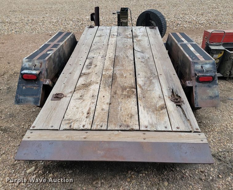 image for item ME9720 1993 Shop built  tilt deck equipment trailer