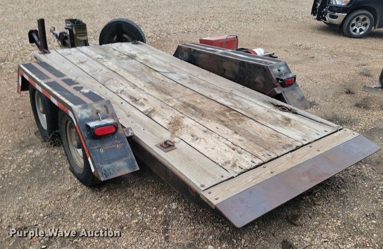 image for item ME9720 1993 Shop built  tilt deck equipment trailer
