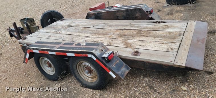 image for item ME9720 1993 Shop built  tilt deck equipment trailer