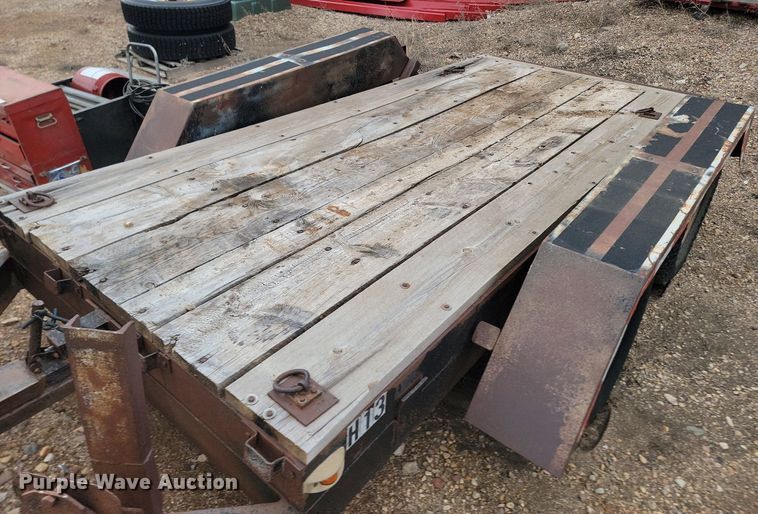 image for item ME9720 1993 Shop built  tilt deck equipment trailer