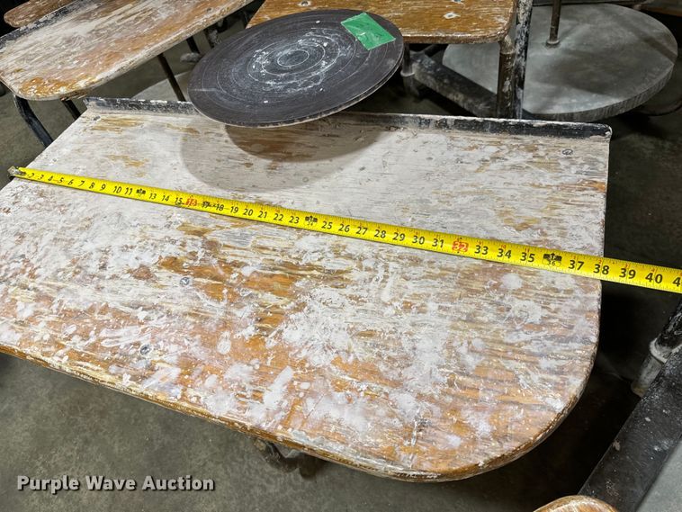 (7) pottery kick wheels in Newton, KS Item NL9735 for sale Purple Wave