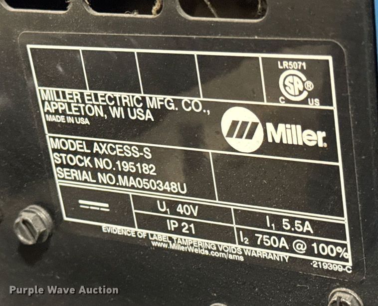 image for item NL9749 Miller  Access 300 welding power source
