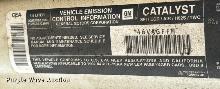 image for item NL9795 2002 Cadillac Deville DHS 