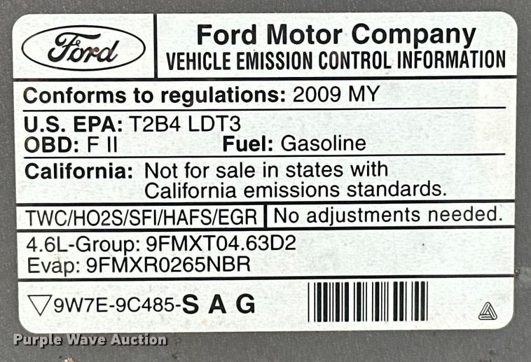 image for item NR9783 2009 Ford F150 SuperCrew pickup truck