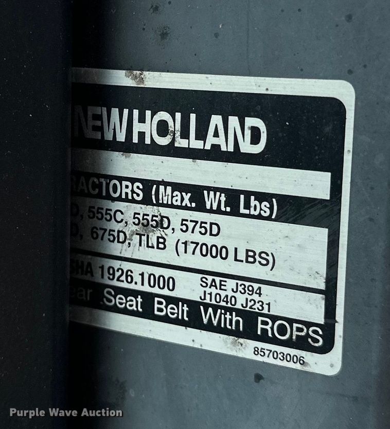 image for item NR9878 New Holland  575D backhoe
