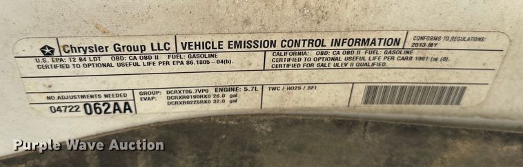 image for item NR9881 2013 Dodge  Ram 1500 Crew Cab pickup truck