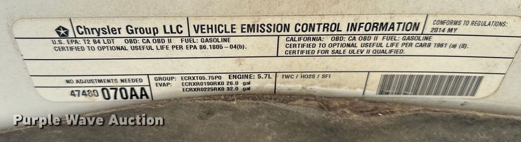 image for item NR9882 2014 Dodge  Ram 1500 Crew Cab pickup truck