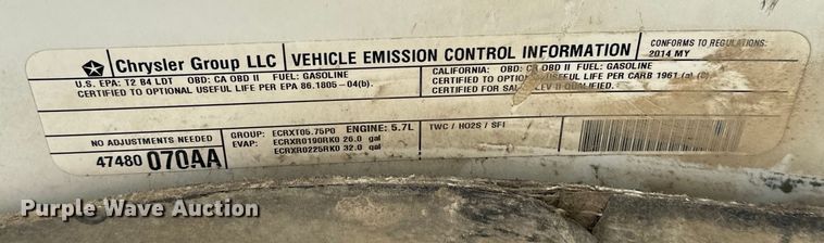 image for item NR9884 2014 Dodge  Ram 1500 Crew Cab pickup truck