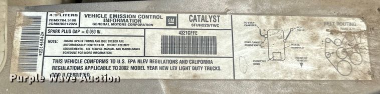 image for item NR9885 2002 Chevrolet  Astro  prisoner transport van