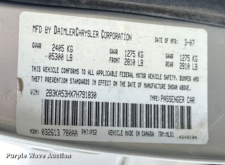 image for item NR9886 2007 Dodge  Charger  