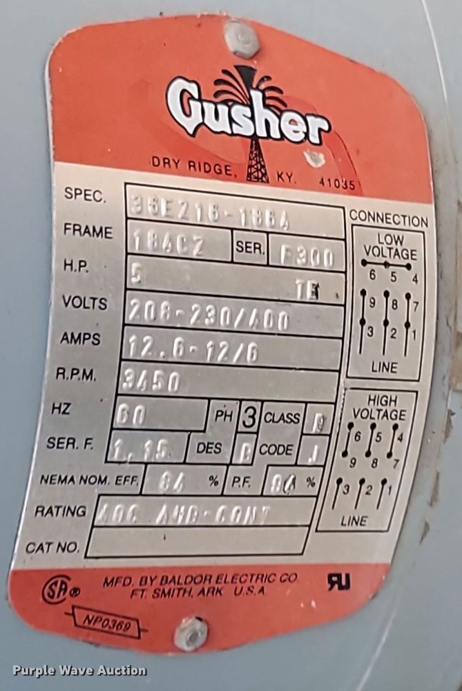 image for item NZ9786 2000 Better Engineering  F4000P parts washer