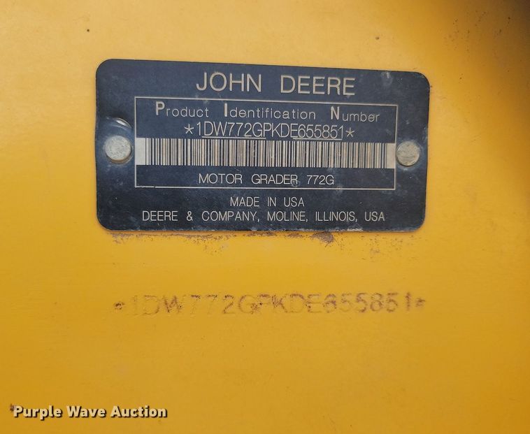 image for item NZ9810 2013 John Deere 772GP motor grader