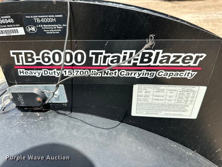 image for item DG4407 2013 J&M TB-6000 header trailer