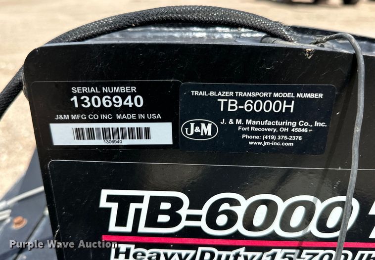 image for item DG4407 2013 J&M TB-6000 header trailer