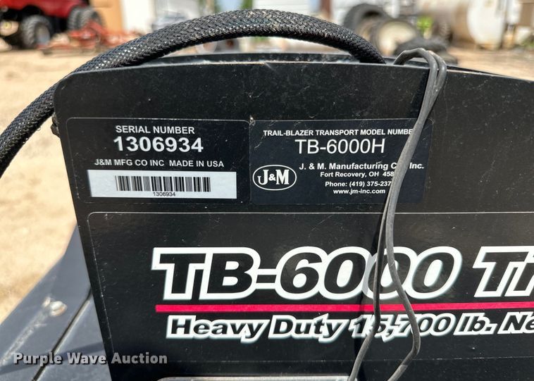 image for item DG4409 2013 J&M TB-6000 header trailer
