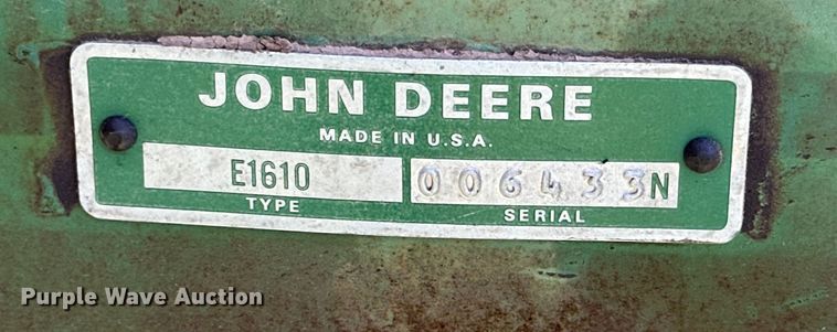 image for item DK6557 John Deere E1510 field cultivator